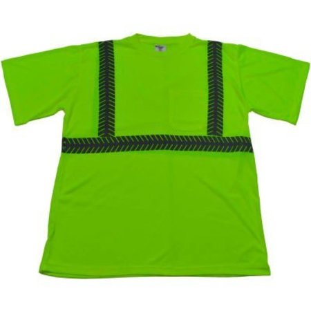 PETRA ROC INC Petra Roc Lime Jersey Knit Pocket Short Sleeve T-Shirt, ANSI Class 2, Lime, L, LJTS2-L LJTS2-L